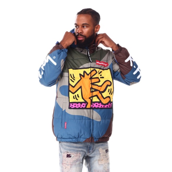 Members Only Other - Keith Haring × Members Only Men’s Puffer Jacket Size L